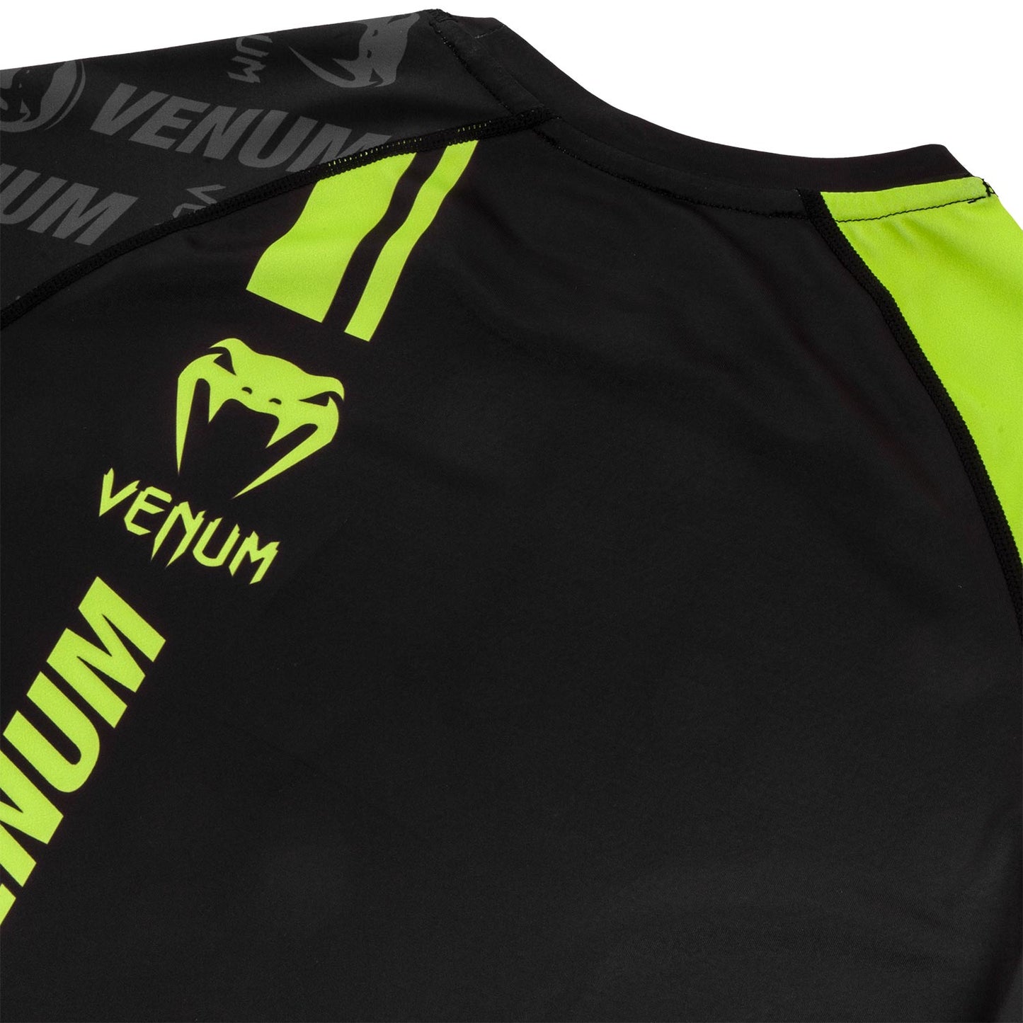 Rashguard Venum Logos - Langarm - Schwarz/Neongelb
