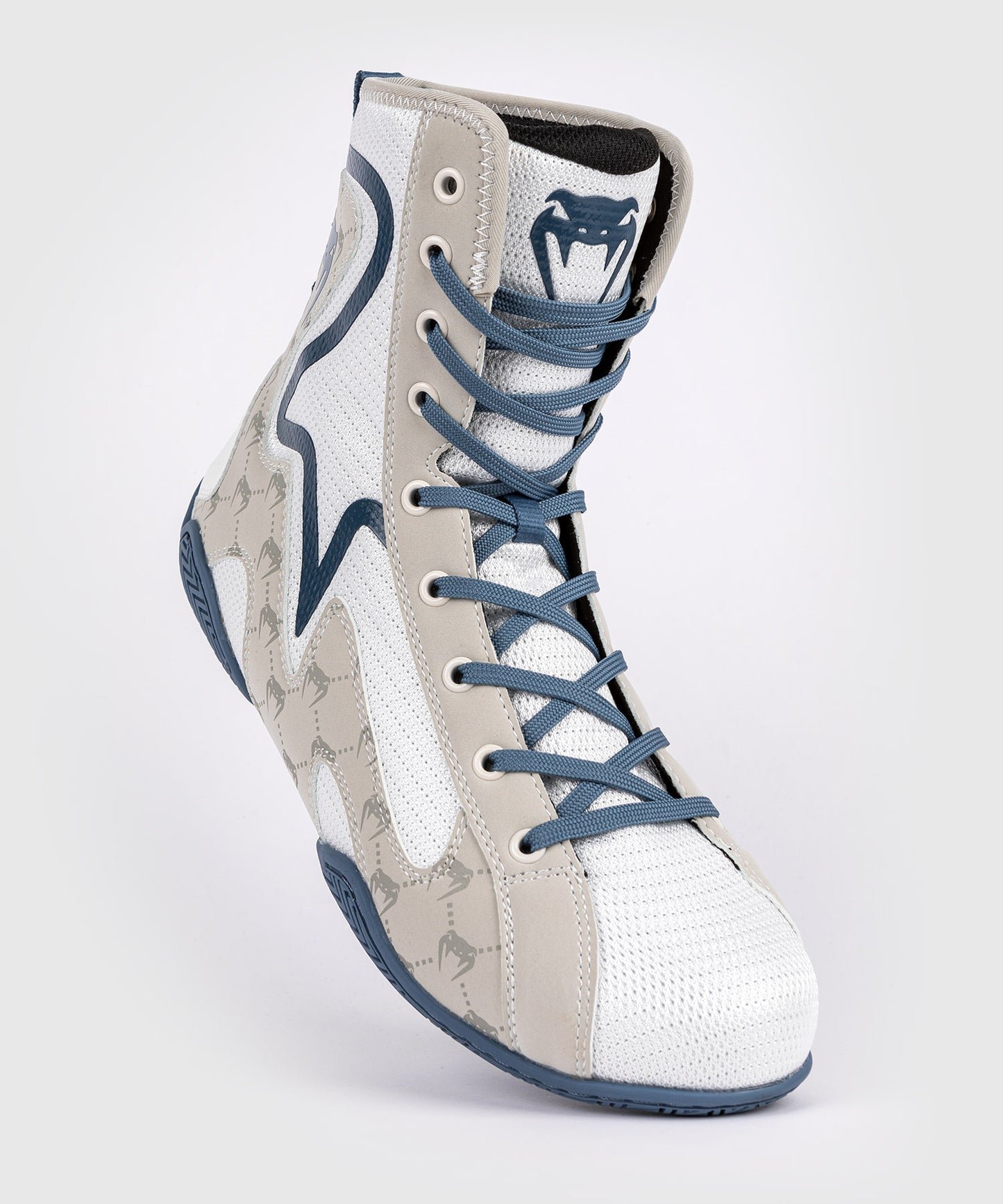 VENUM ELITE EVO MONOGRAMM BOXSCHUHE – WEIß/BLAU