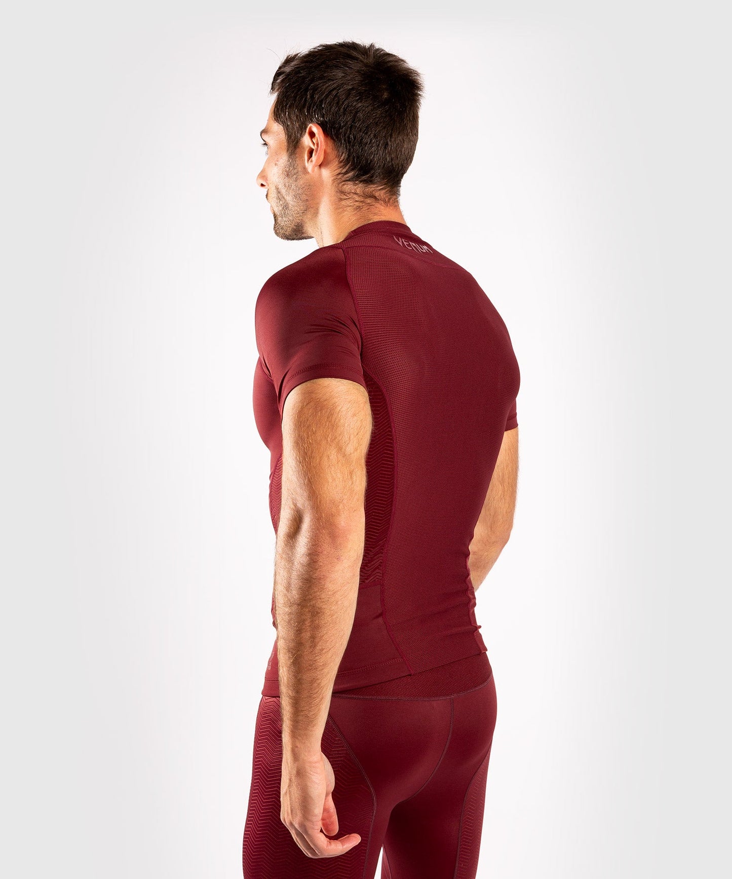 Rashguard Venum G-Fit - Kurzarm - Burgundrot