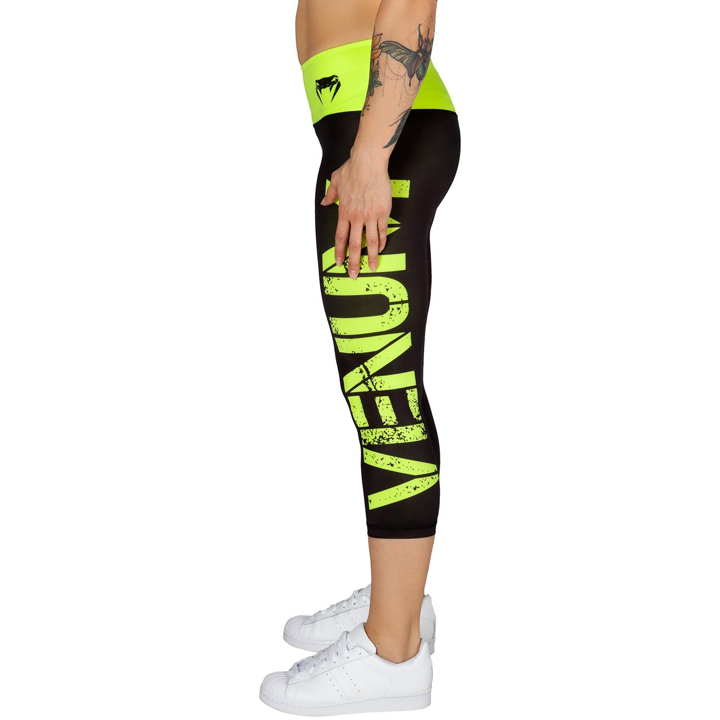 Venum Power Kurze Leggings - Schwarz/Neongelb