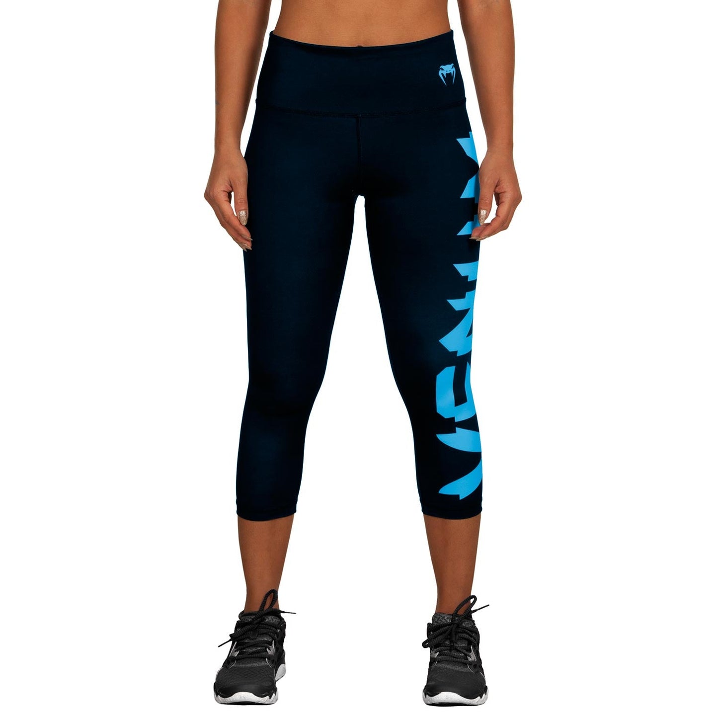 Venum Giant Kurze Leggings - Schwarz/Cyan