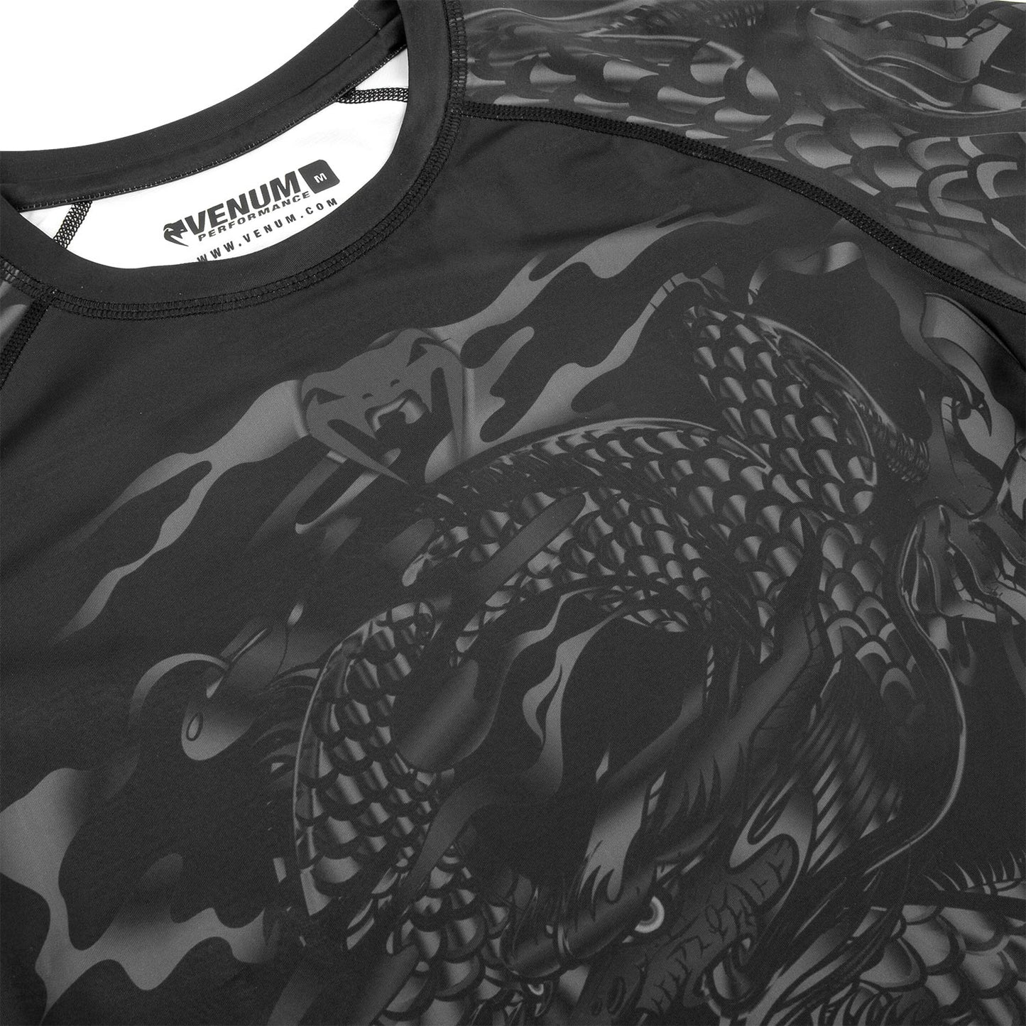 Venum Dragon's Rashguard - Langarm - Schwarz/Schwarz