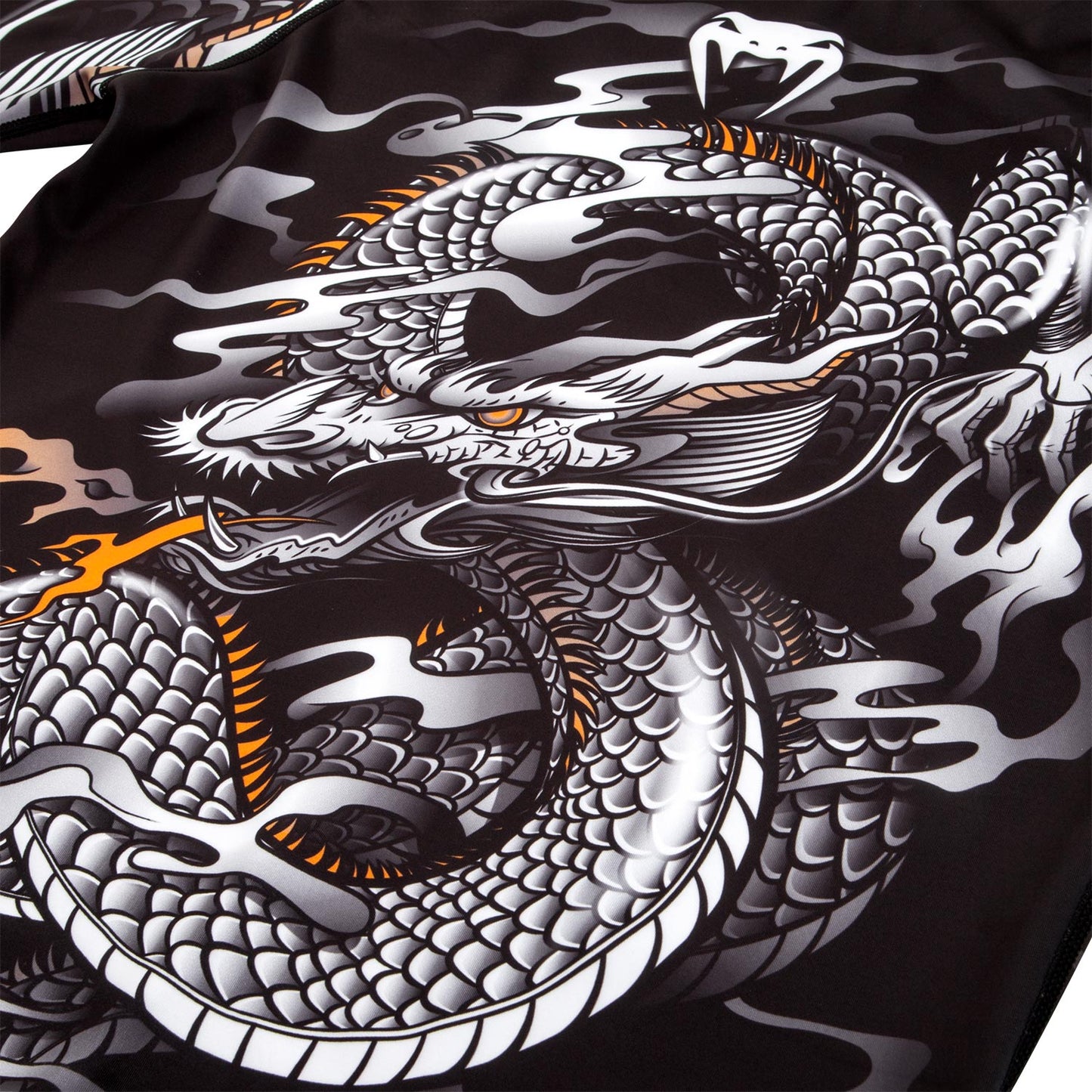 Venum Dragon's Flight Rashguard - Kurzarm - Schwarz/Weiß