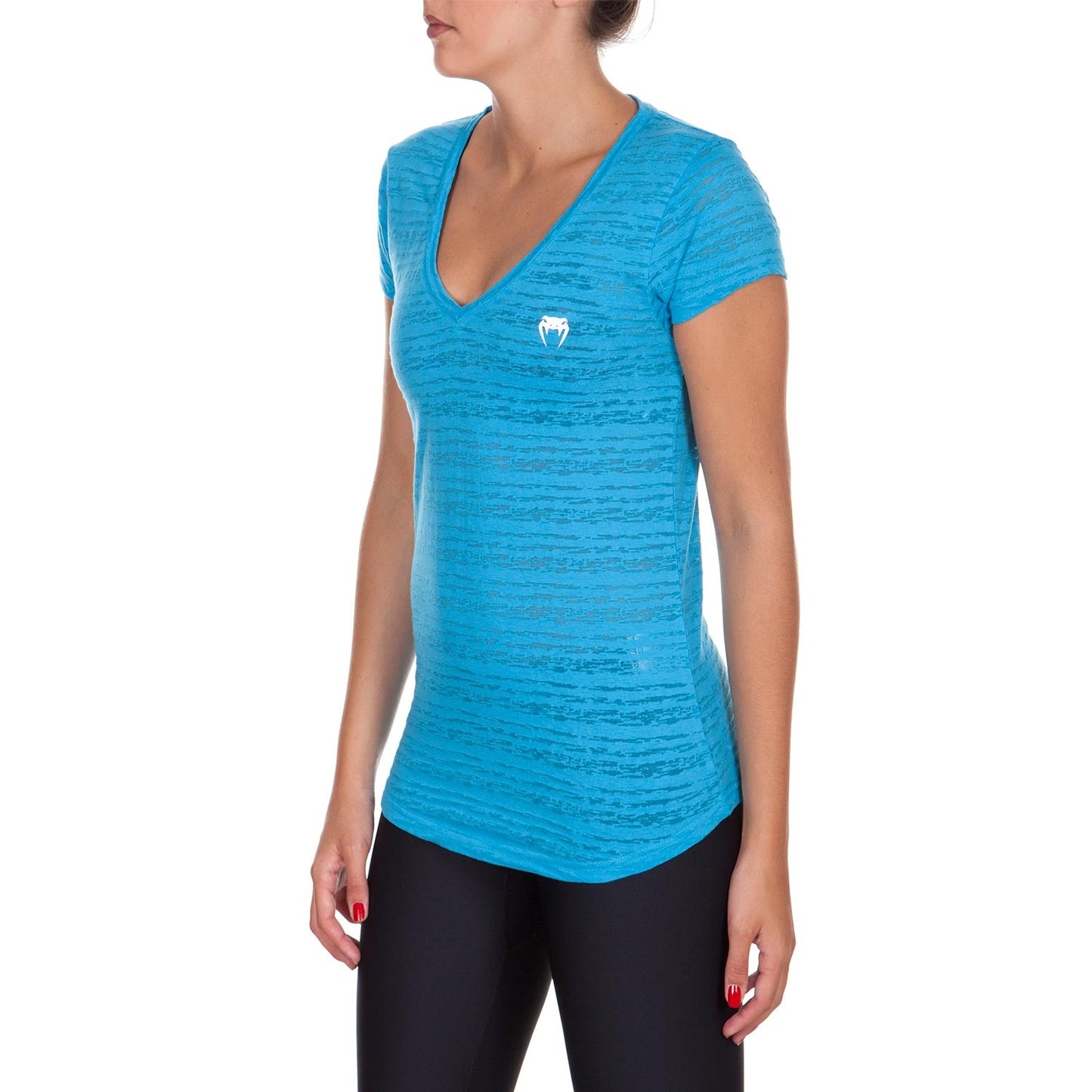 Venum Essential T-Shirt V-Ausschnitt - Blau