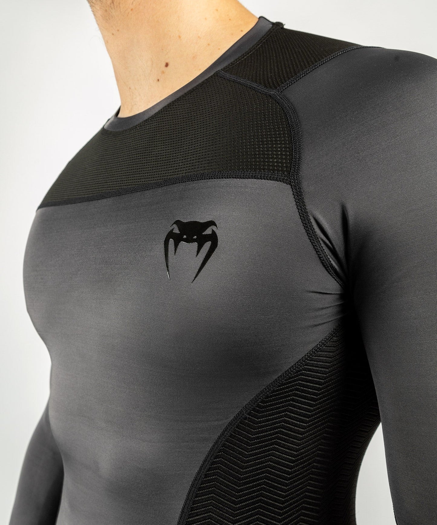 Rashguard Venum G-Fit - Langarm - Grau/Schwarz