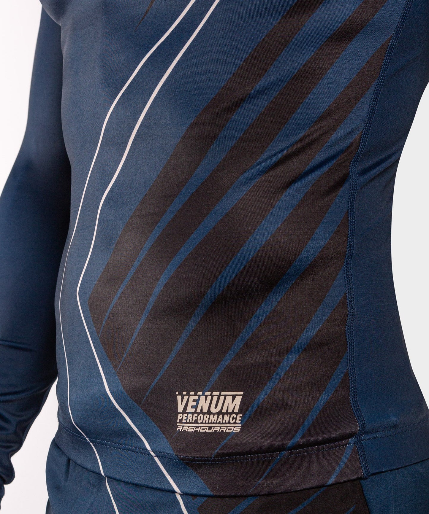 Venum Contender 5.0 Rashguard - Lange Ärmel - Marineblau/sand