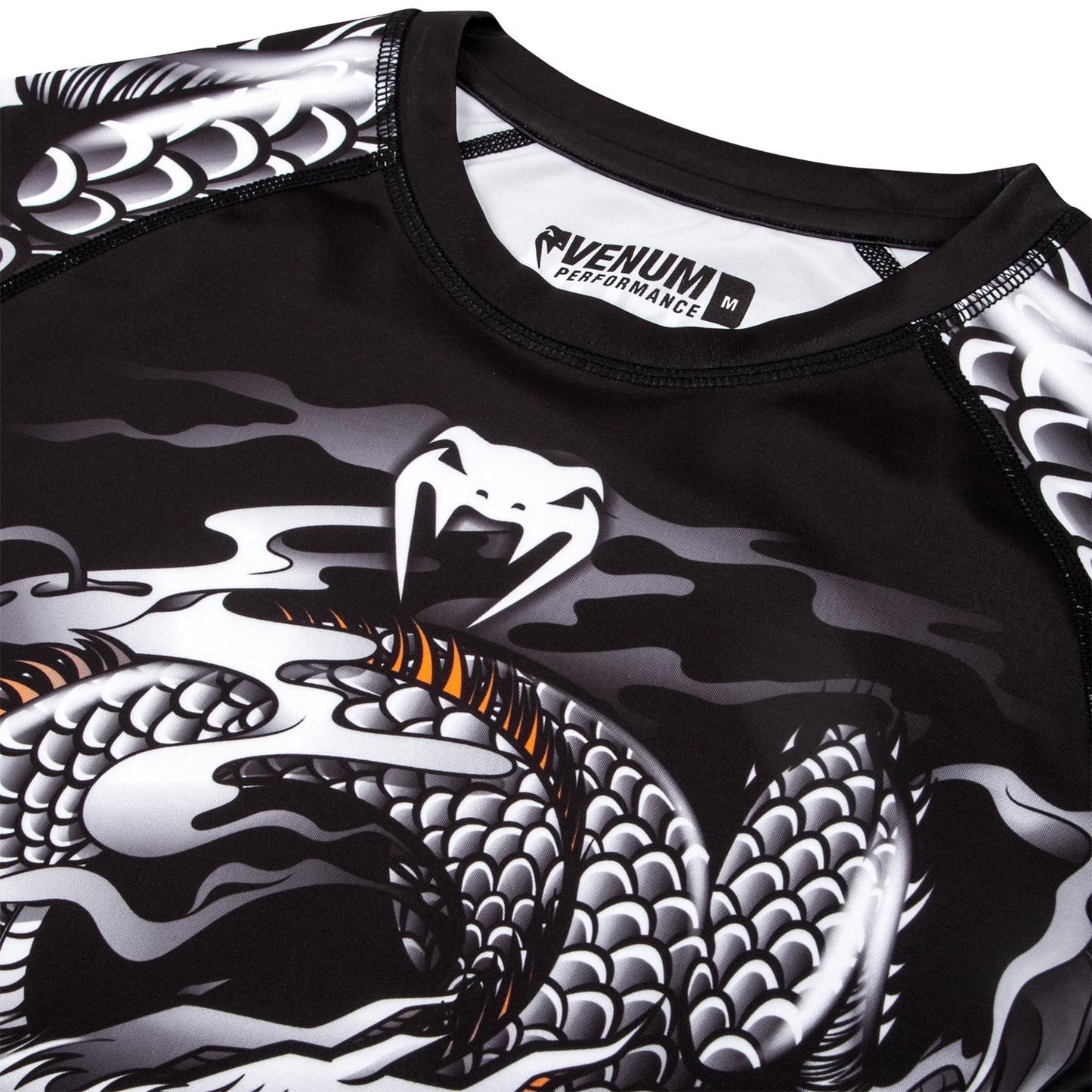Venum Dragon's Flight Rashguard - Kurzarm - Schwarz/Weiß