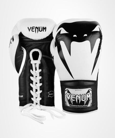 Venum Giant 2.0 professionelle Boxhandschuhe - MIT SCHNÜRUNG - Weiß/Schwarz