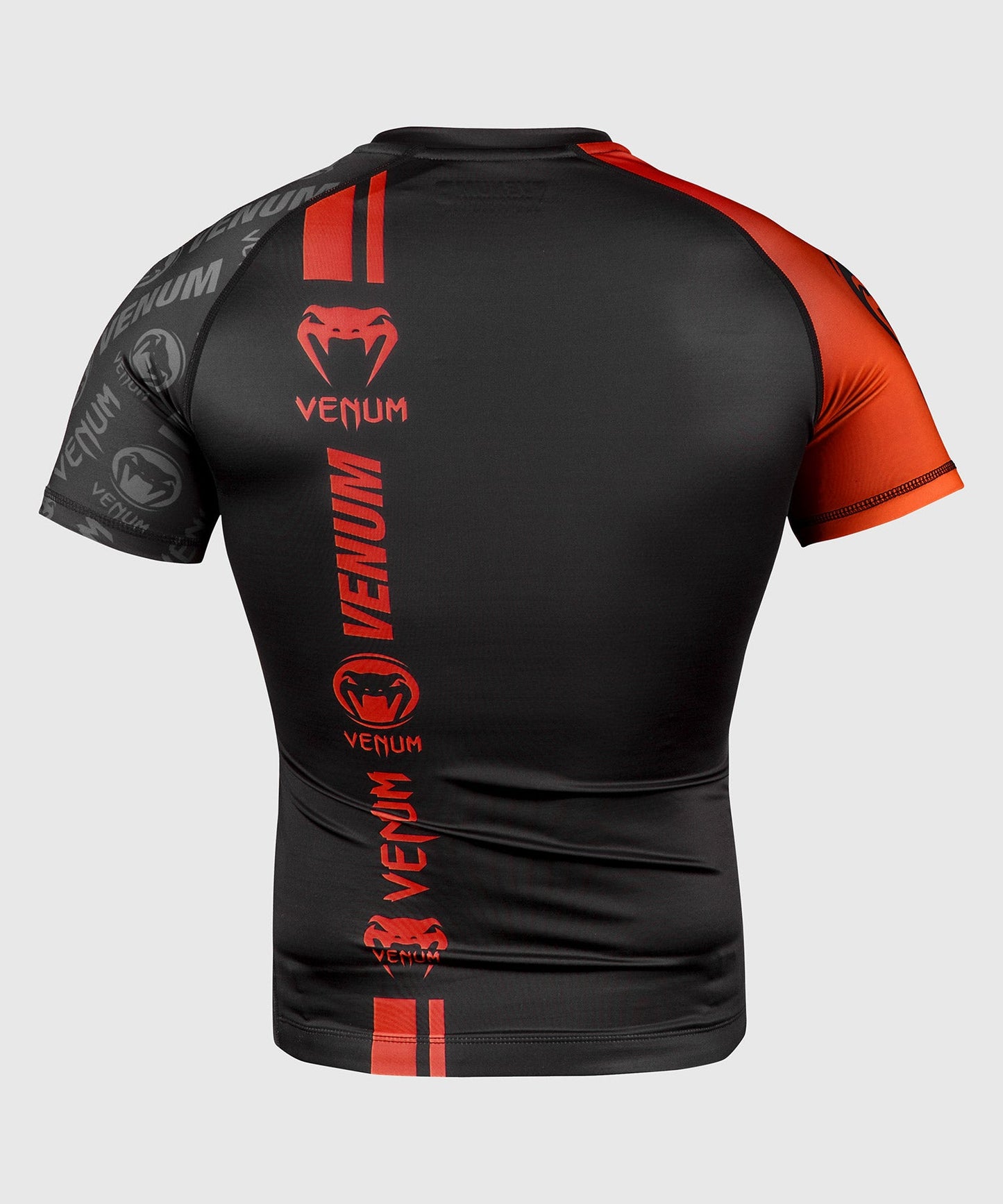 Rashguard Venum Logos - Kurzarm - Schwarz/Rot
