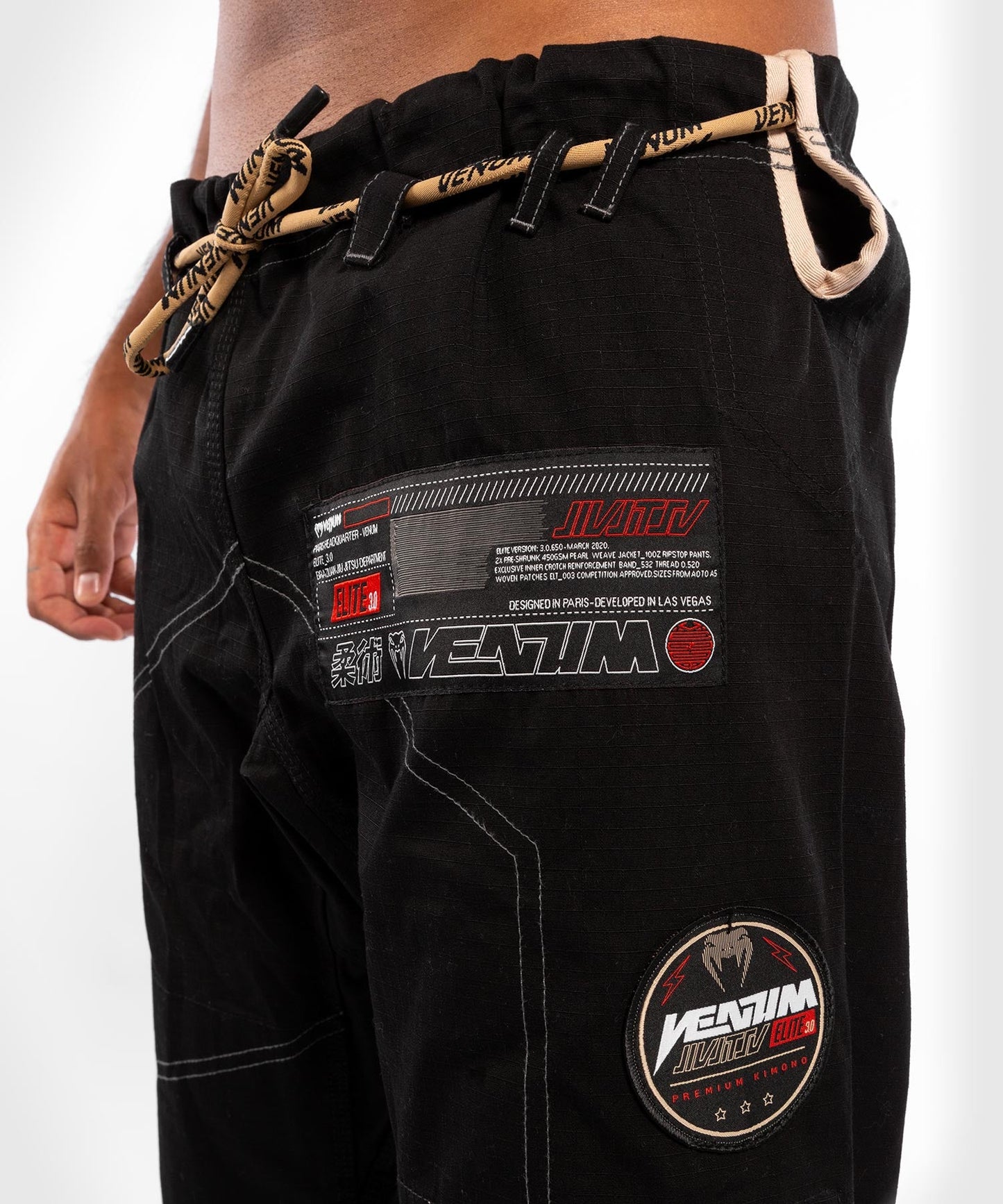Venum Elite 3.0 BJJ Kimono - Schwarz