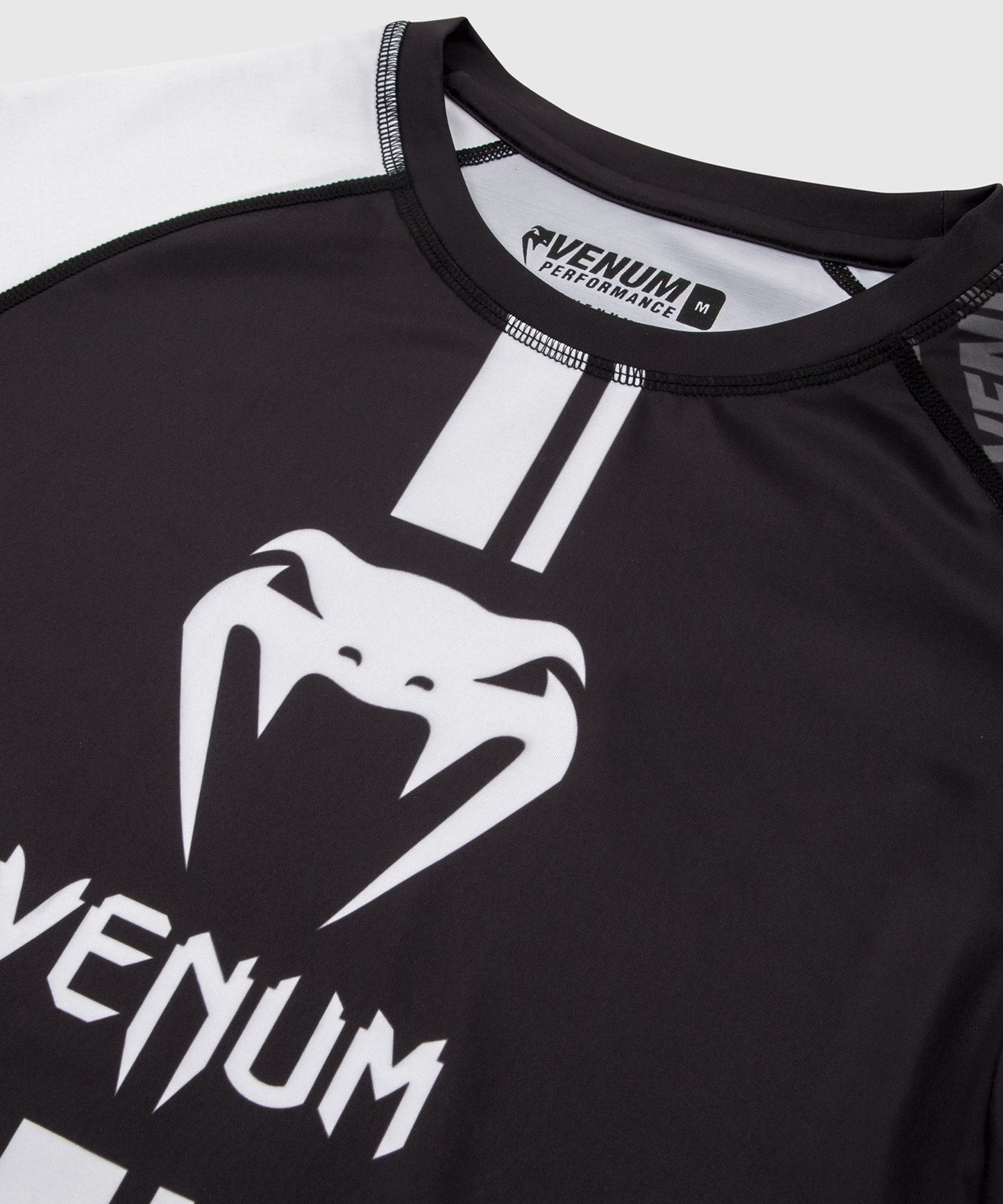 Venum Logos Rashguard Kurzarm - Schwarz/Weiß