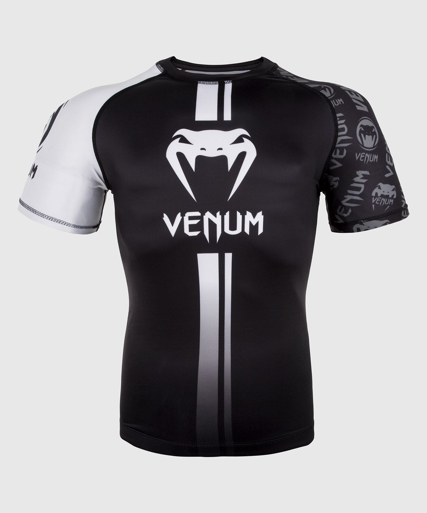 Venum Logos Rashguard Kurzarm - Schwarz/Weiß