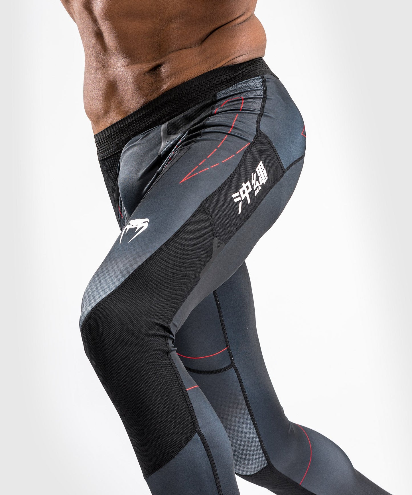 Venum Okinawa 3.0 Compression Pants – Schwarz/Rot