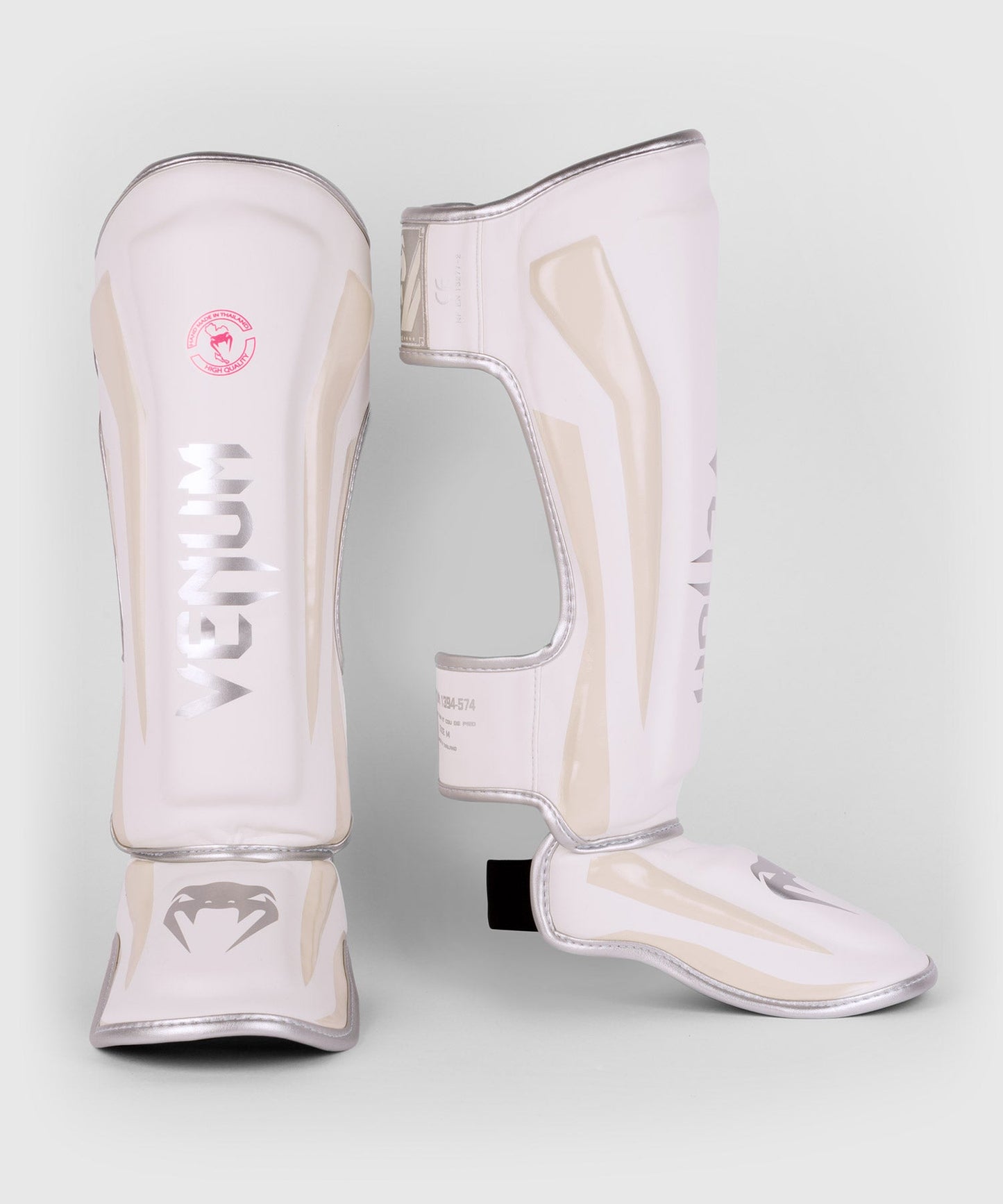Venum Elite Schienbeinschutz - Weiß/Silber-Rosa