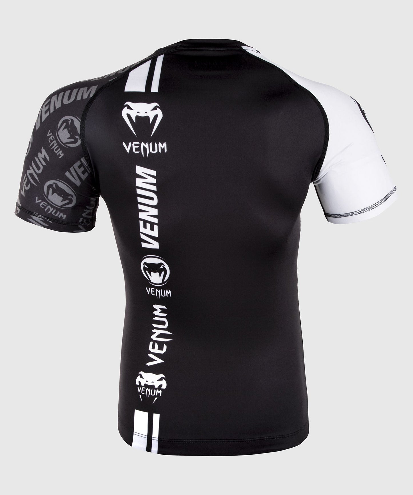 Venum Logos Rashguard Kurzarm - Schwarz/Weiß