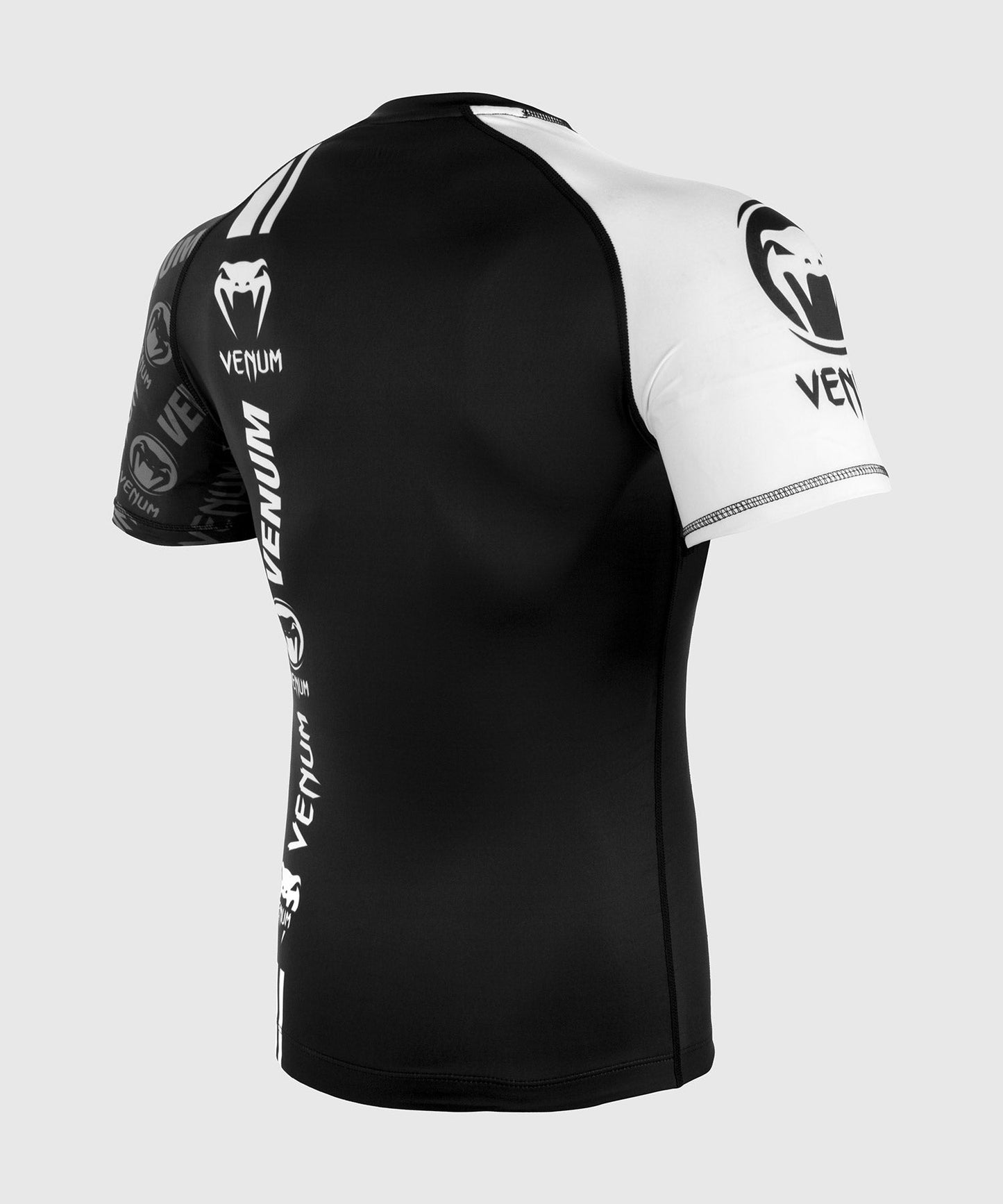 Venum Logos Rashguard Kurzarm - Schwarz/Weiß