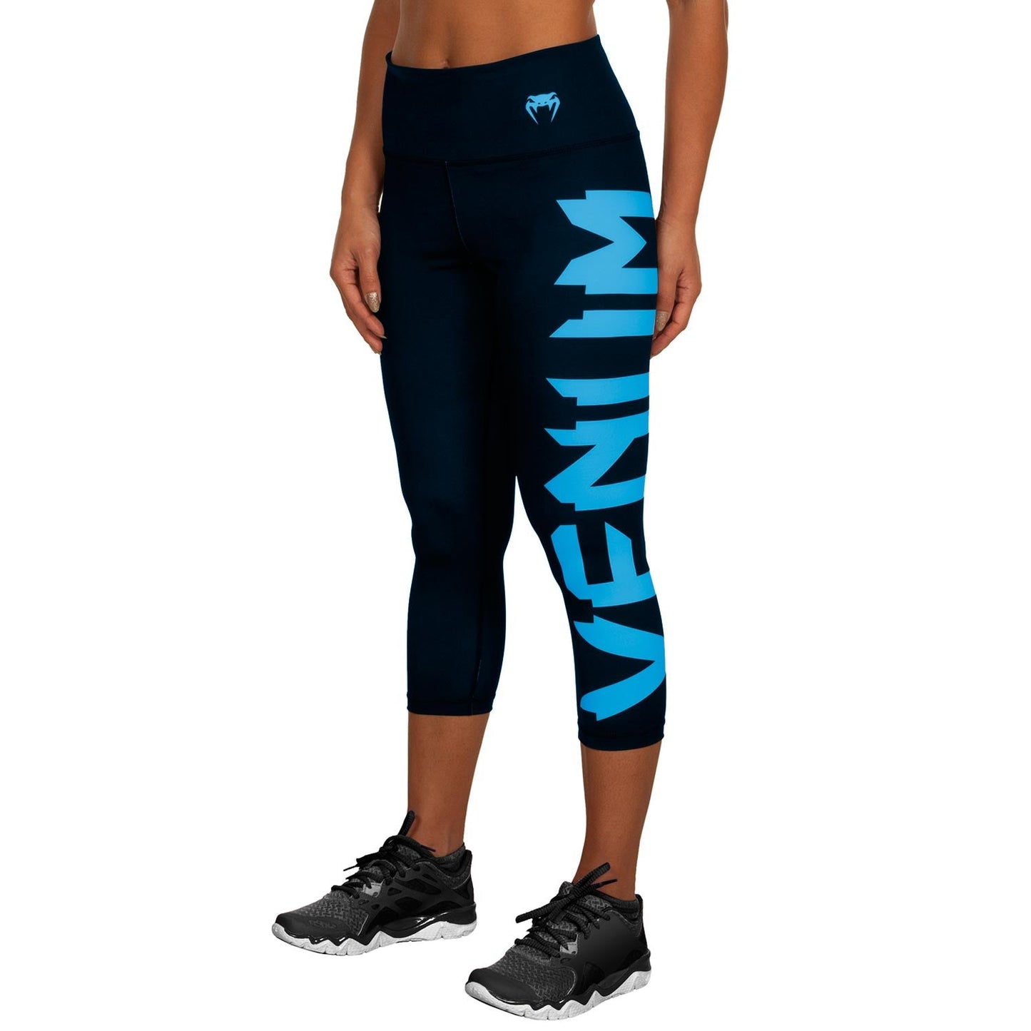 Venum Giant Kurze Leggings - Schwarz/Cyan